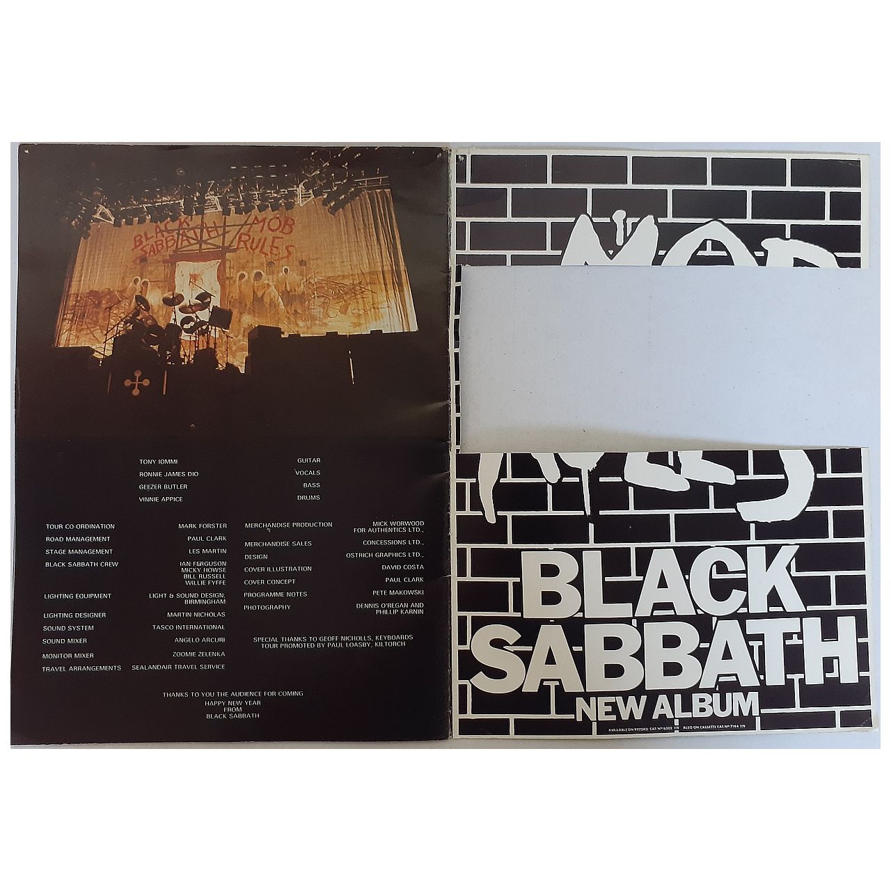 Black Sabbath - Mob Rules Original 1982 Concert Tour Program With Ticket