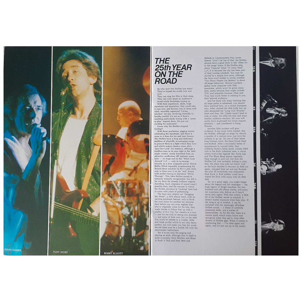 Hollies - Australian 1987 Original Concert Tour Program