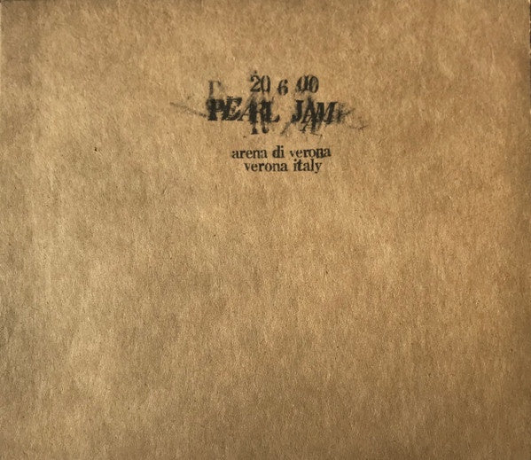 Pearl Jam – 20 6 00 - Arena Di Verona - Verona, Italy 2CD