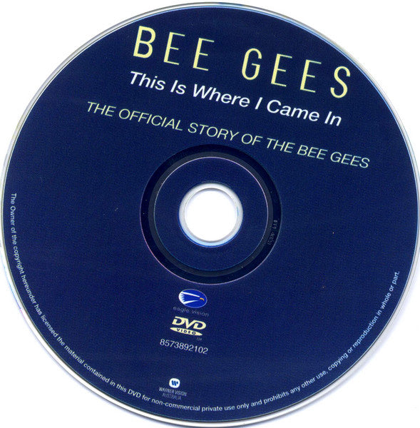 Bee Gees – This Is Where I Came In (The Official Story Of The Bee Gees) DVD