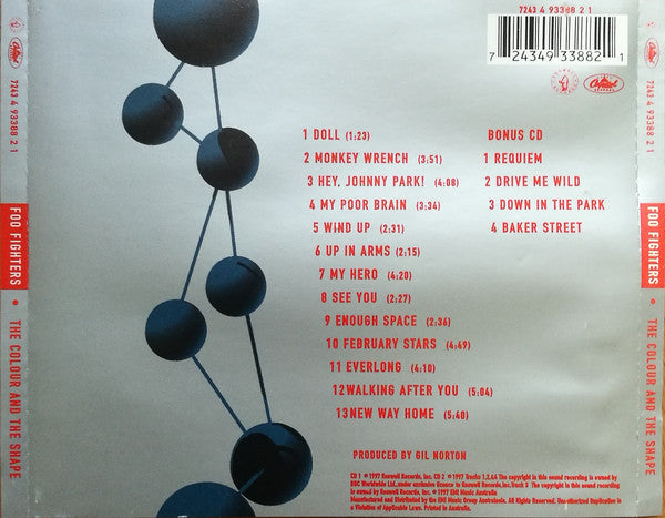 Foo Fighters - The Colour and the Shape - Aust Tour Pack 2CD