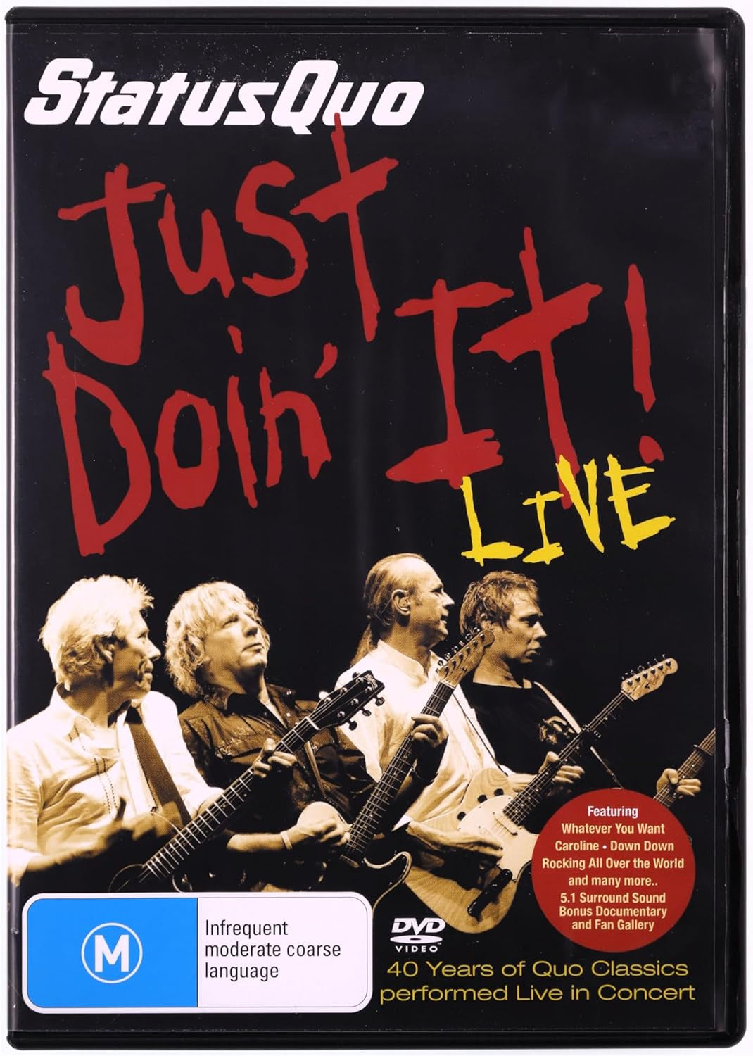 Status Quo – Just Doin' It Live DVD (Used)