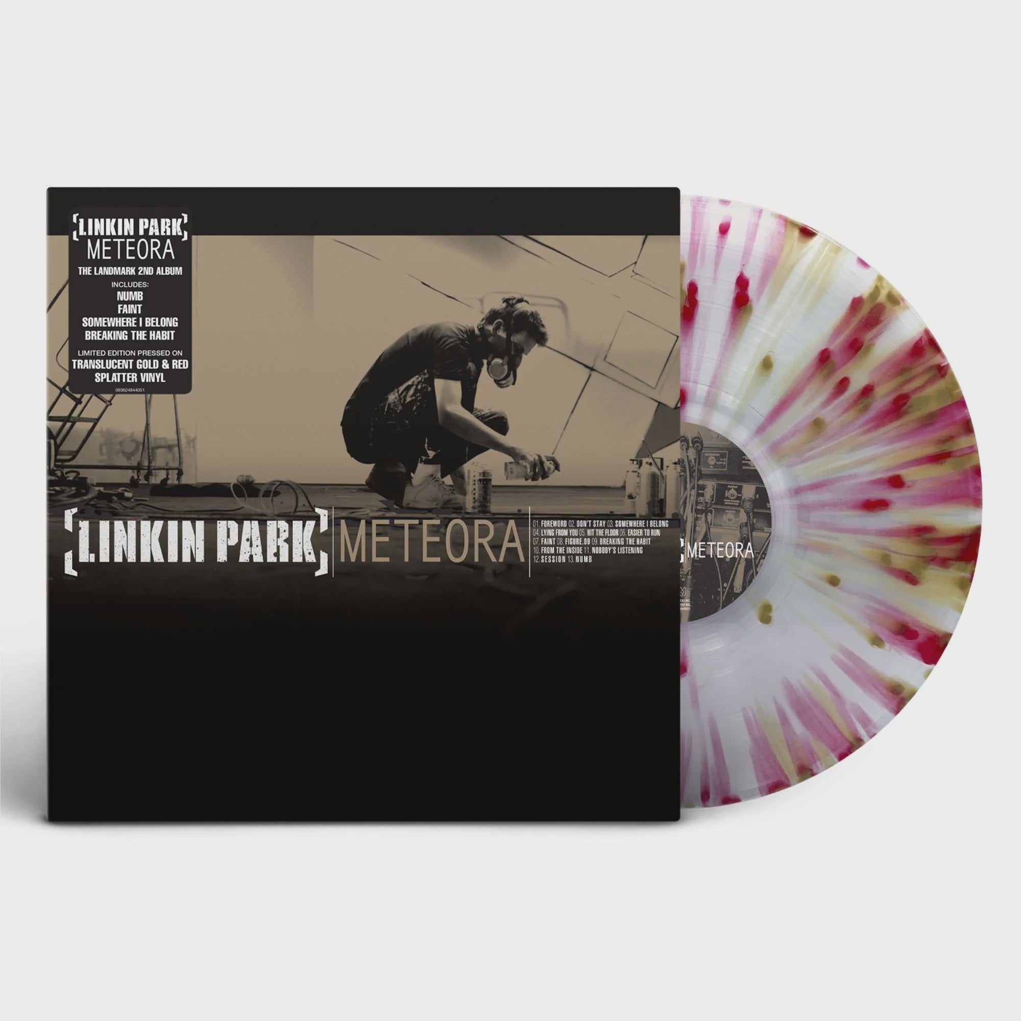 Linkin Park - Meteora Limited Clear / Red / Gold Splatter Coloured Vinyl LP