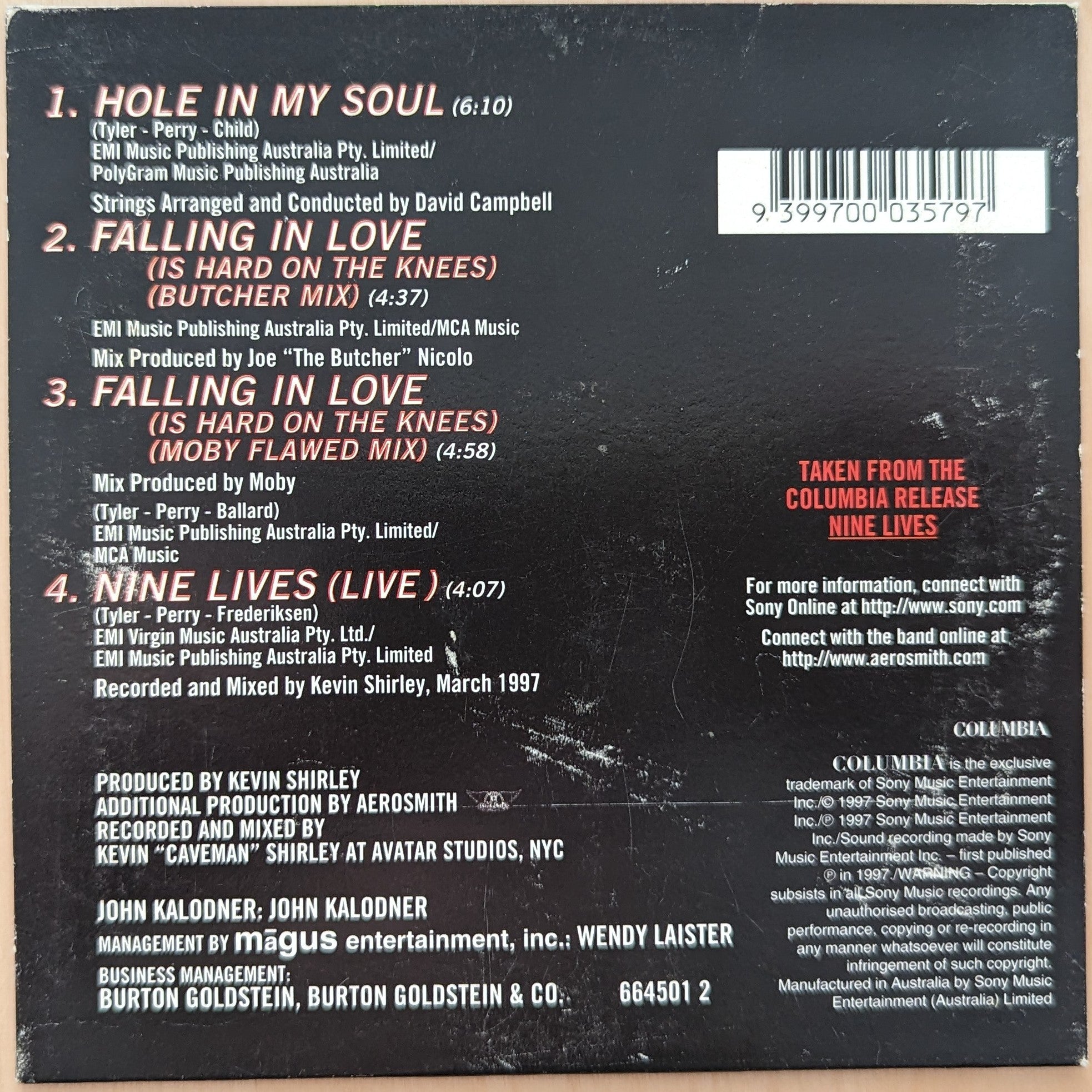 Aerosmith - Hole In My Soul 4 Track CD Single