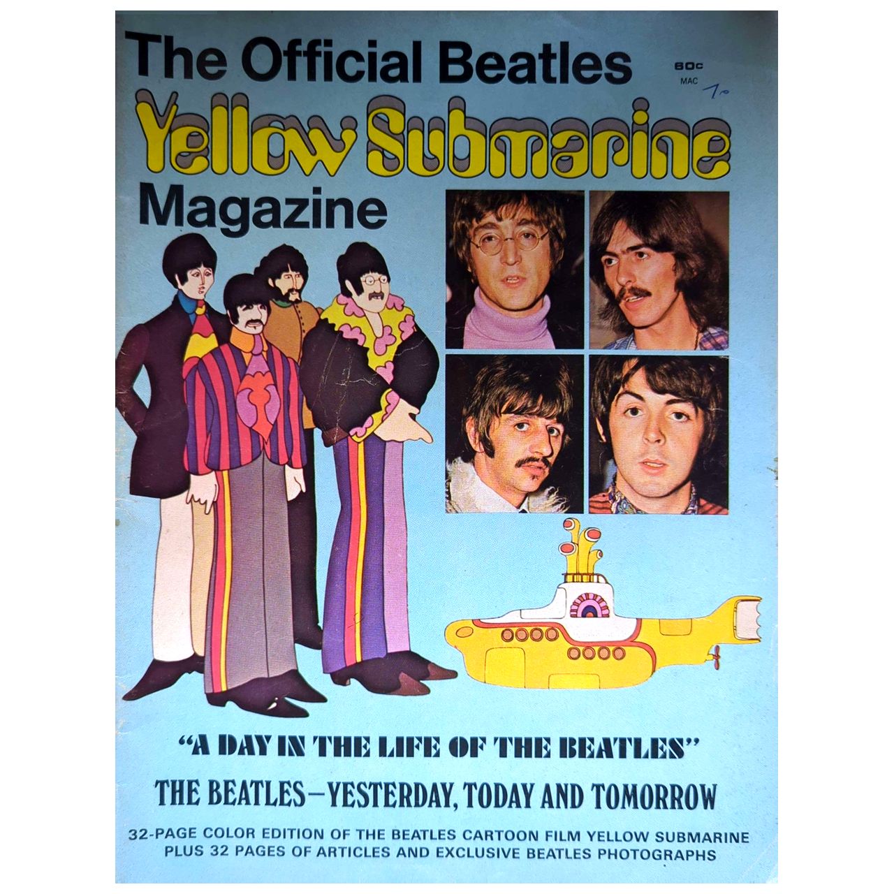 Beatles - 1968 Official Yellow Submarine Magazine (64 Pg)