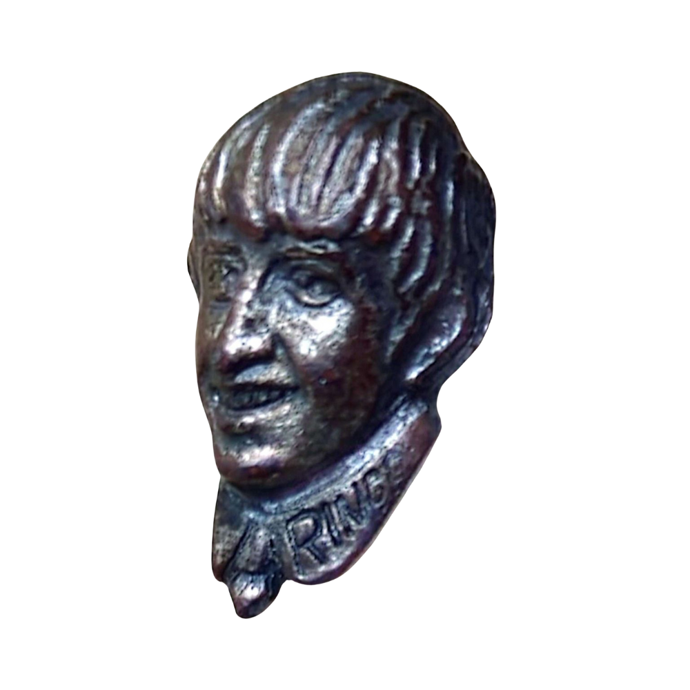 Beatles - Original 1960s Silver Ringo Tie Tack Pin Badge (Used)