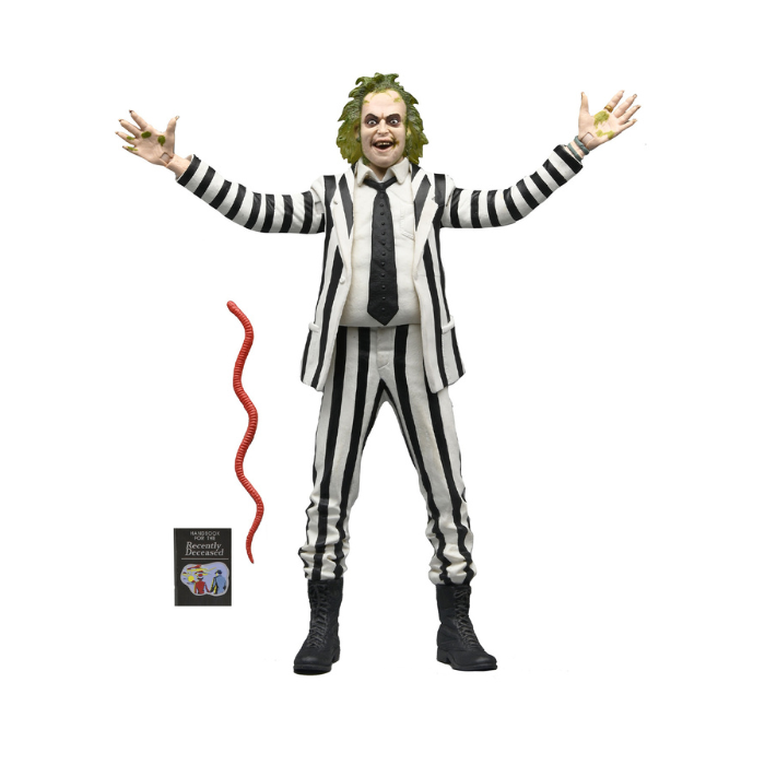 Beetlejuice - 1988 Black And White Striped Suite Beetlejuice 7'' Scale Action Figure