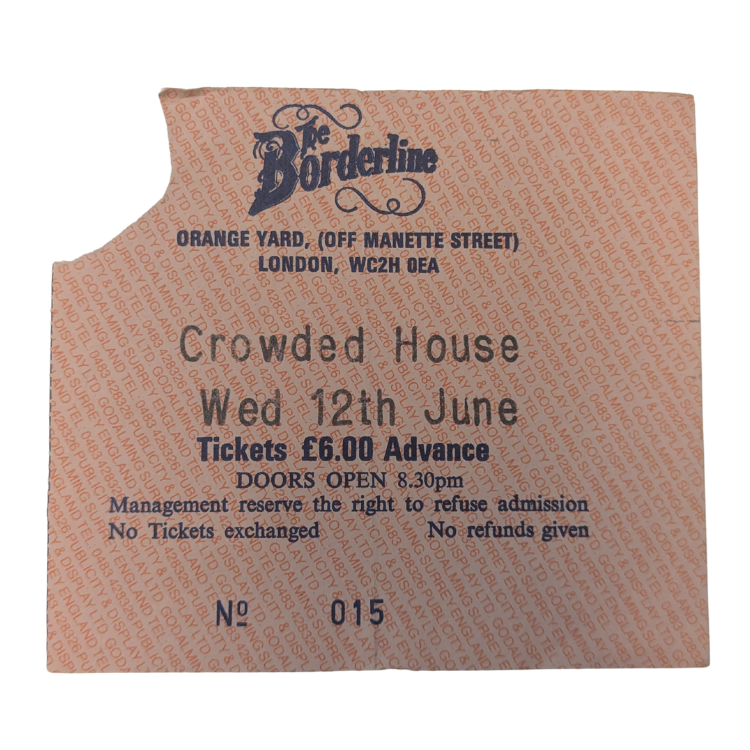 Crowded House - Woodface Tour 1991 Original Vintage Concert Ticket