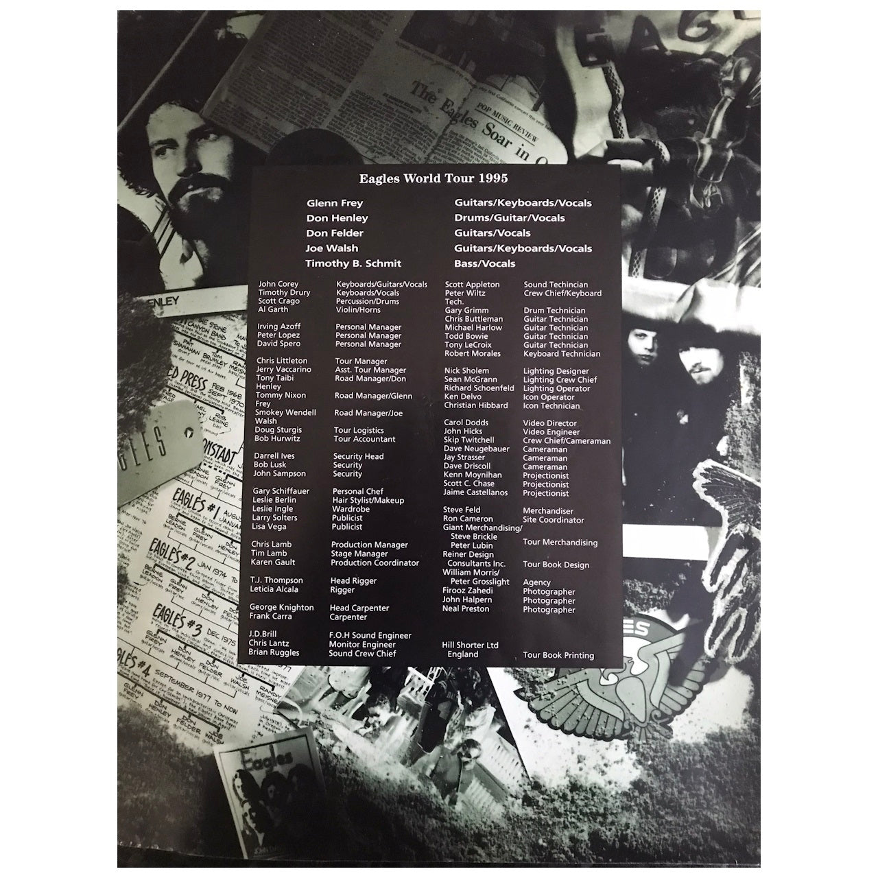 Eagles - Hell Freezes Over 1995 Original Concert Tour Program With Ticket