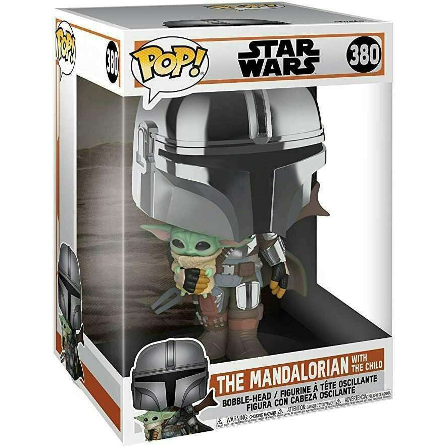 Star Wars: The Mandalorian - Mandalorian Chrome & Child 10 Inch Pop! Vinyl #380