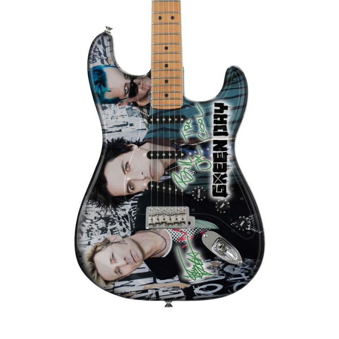 Green day - Band And Logo Miniature Guitar
