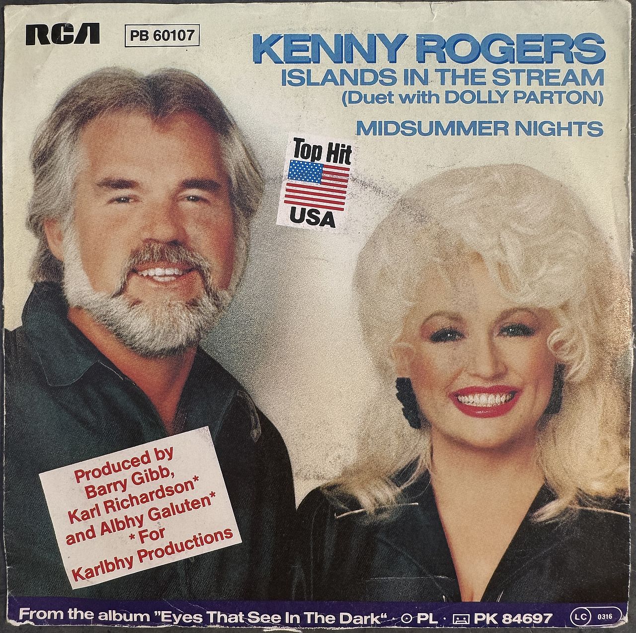 Kenny Rogers Duet With Dolly Parton – Islands In The Stream 7" Single Vinyl (Used)