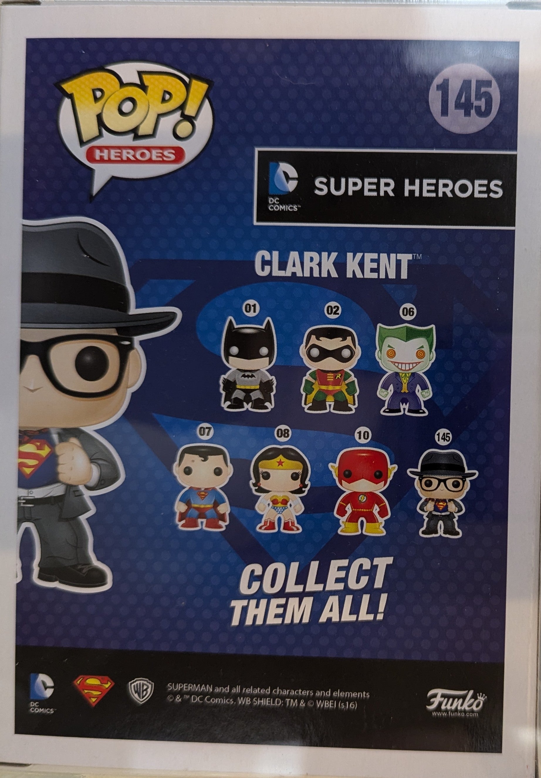 DC Universe - Clark Kent Autographed Collectable Pop! Vinyl #145