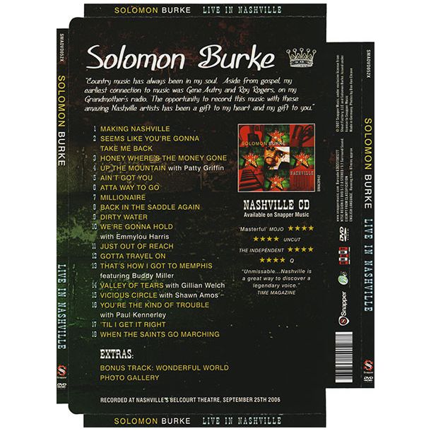 Solomon Burke - Live In Nashville DVD (Used)