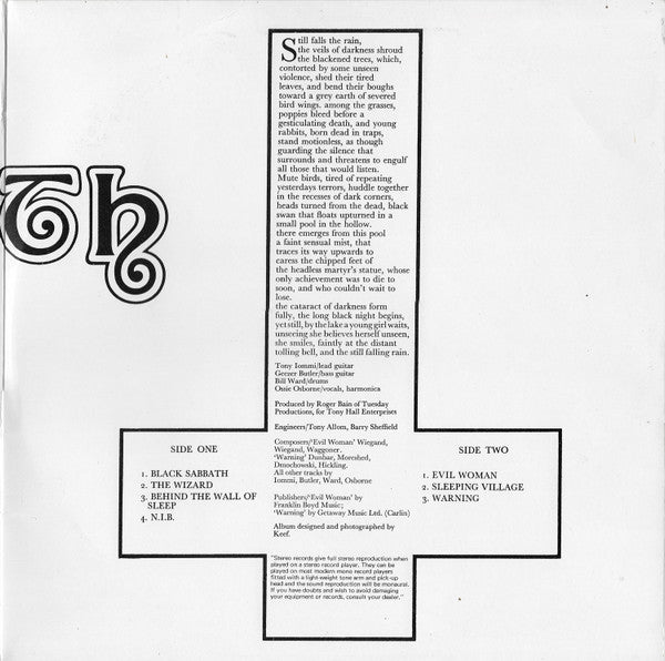 Black Sabbath - Black Sabbath (7 Records Label) Vinyl LP (Used)