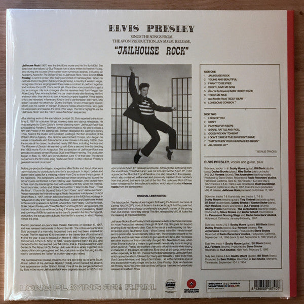 Elvis Presley – Jailhouse Rock Soundtrack Translucent Red Coloured Vinyl LP (Used)