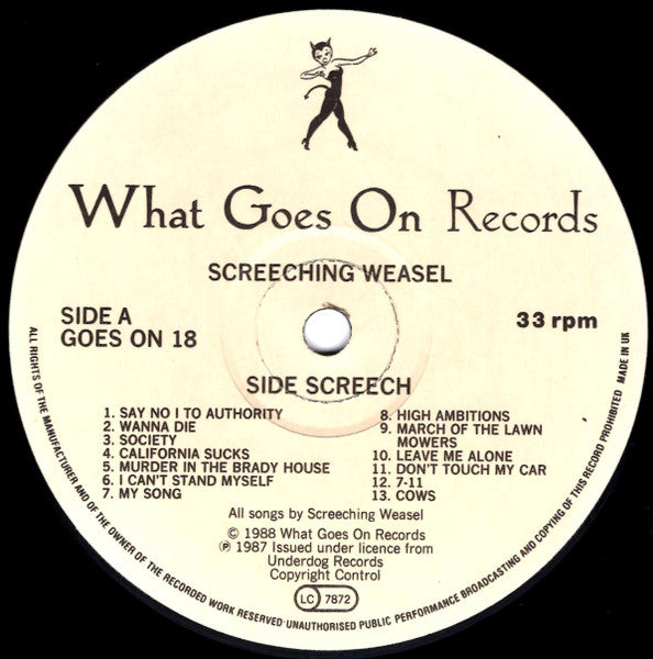 Screeching Weasel - What Goes On Records LP (Used)