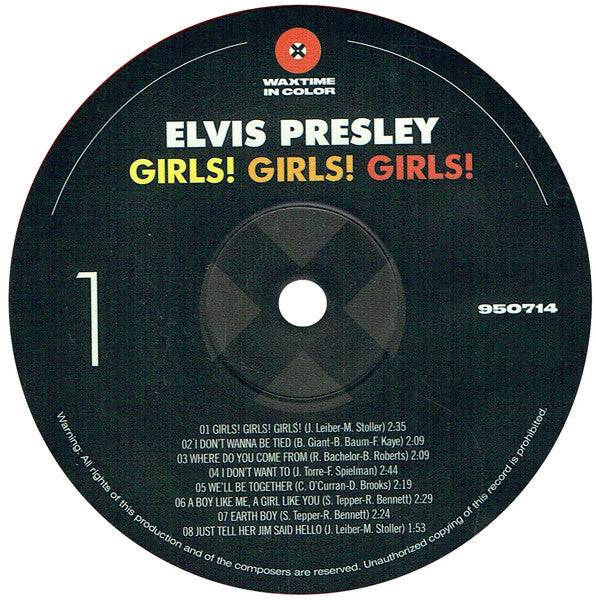 Elvis Presley – Girls! Girls! Girls! Soundtrack Translucent Red Coloured Vinyl LP (Used)