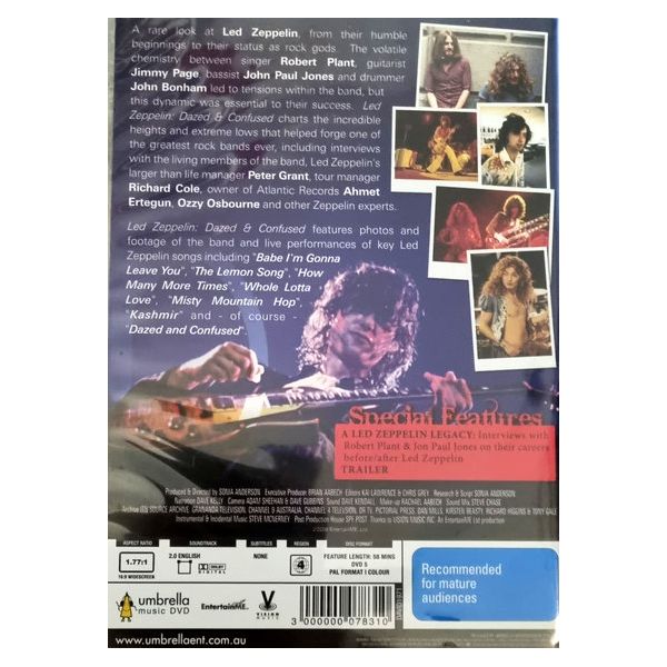 Led Zeppelin - Dazed & Confused DVD (Used)