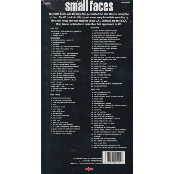 The Small Faces – The Immediate Years 4CD Boxset (Used)