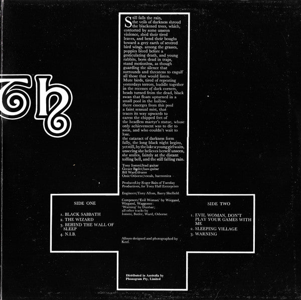 Black Sabbath – Black Sabbath Vertigo Label Vinyl LP (Used)