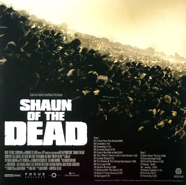 Daniel Mudford & Pete Woodhead - Shaun Of The Dead Original Motion Picture Score 2LP Vinyl (Used)