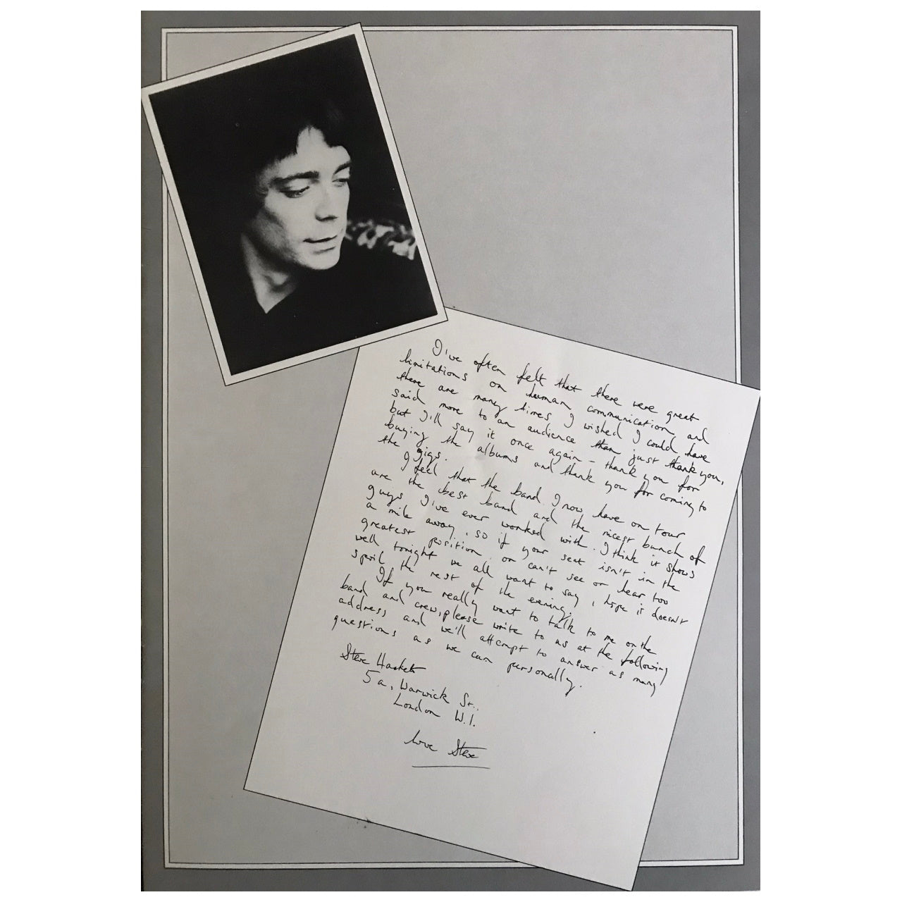 Steve Hackett - 1981 Tour Europe & UK Original Concert Tour Program