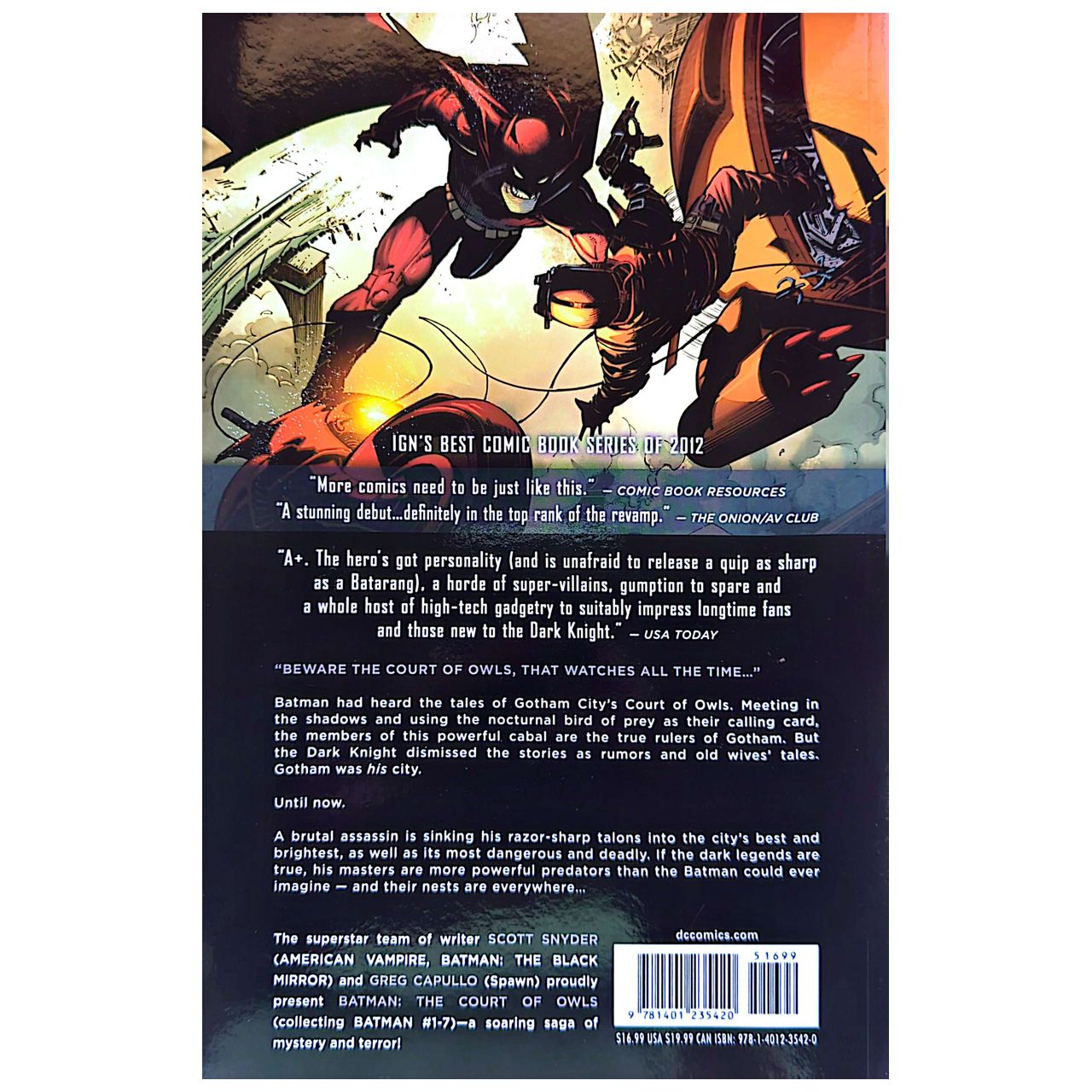 Scott Snyder - Batman New 52 Vol 1 Court Of Owls Book (Used)