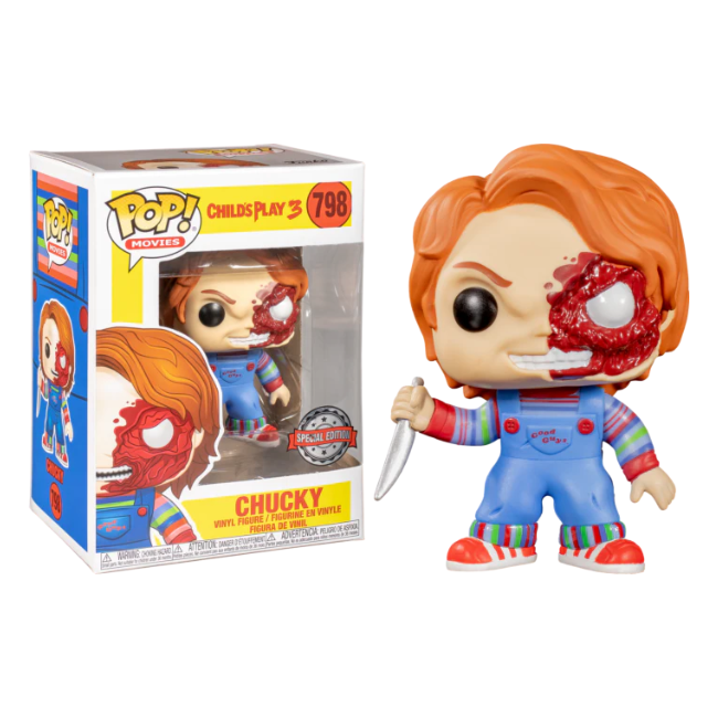 Child's Play 3 - Half Battle Damaged Chucky Collectable Pop! Vinyl #798