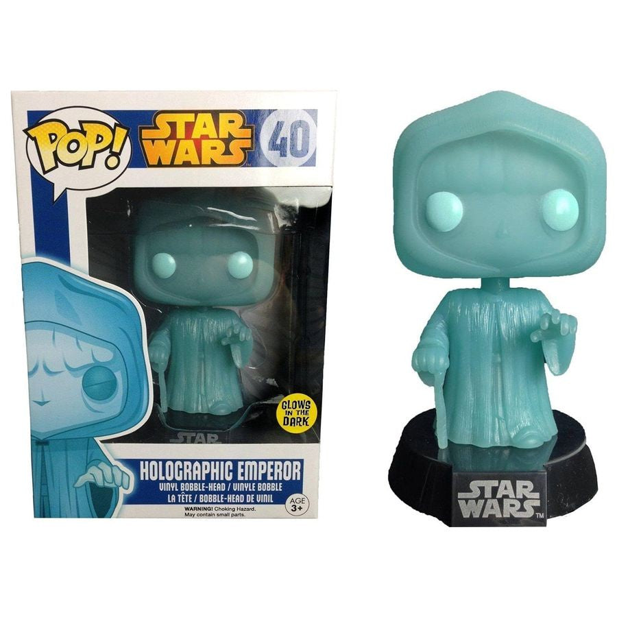 Star Wars - Holographic Emperor Palpatine Glow Collectable Pop! Vinyl #40