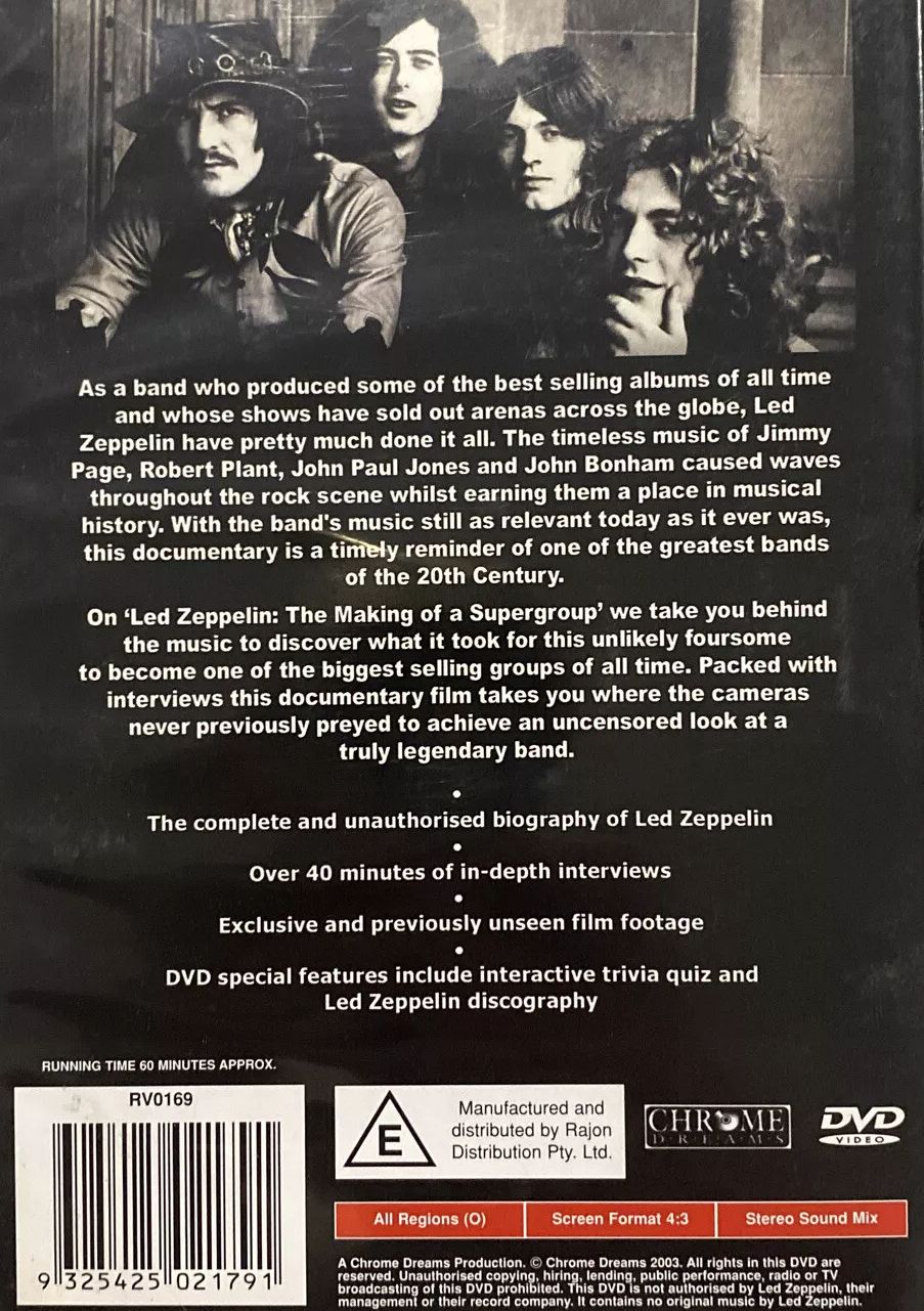 Led Zeppelin - The Making Of A Supergroup DVD (Used)