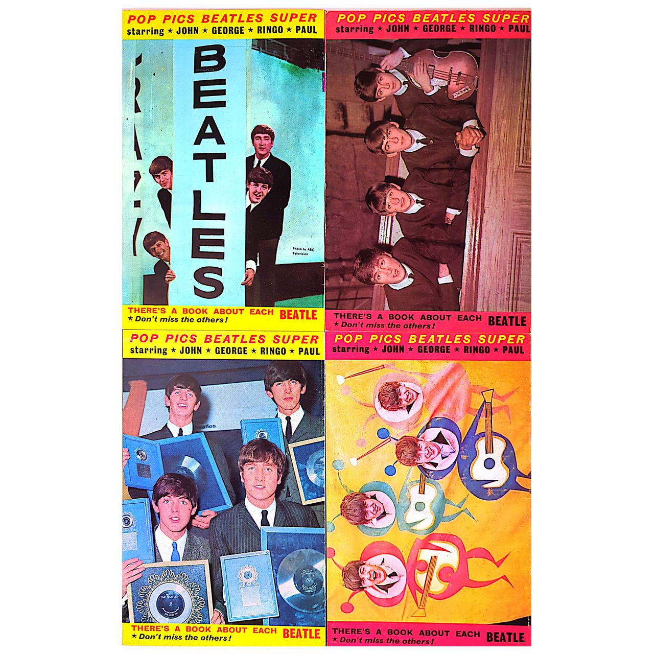 Beatles - 1963 Pop Pics Super Set of 4 Magazines (Used)