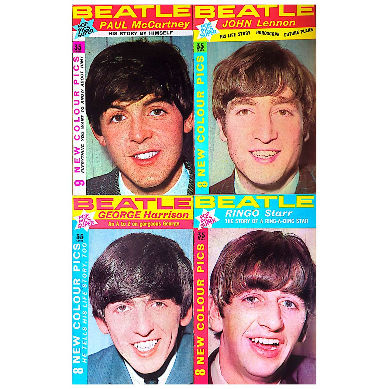 Beatles - 1963 Pop Pics Super Set of 4 Magazines (Used)