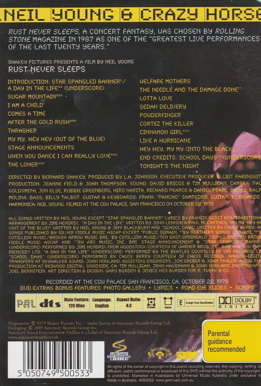 Neil Young & Crazy Horse – Rust Never Sleeps DVD