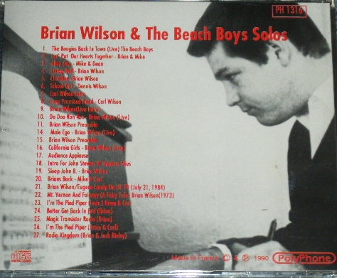 Brian Wilson and The Beach Boys – Solos -Unofficial CD