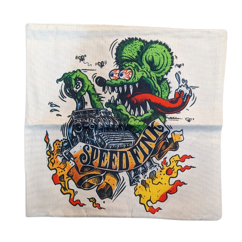 Rat Fink - Speed Fink Canvas Style Cushion