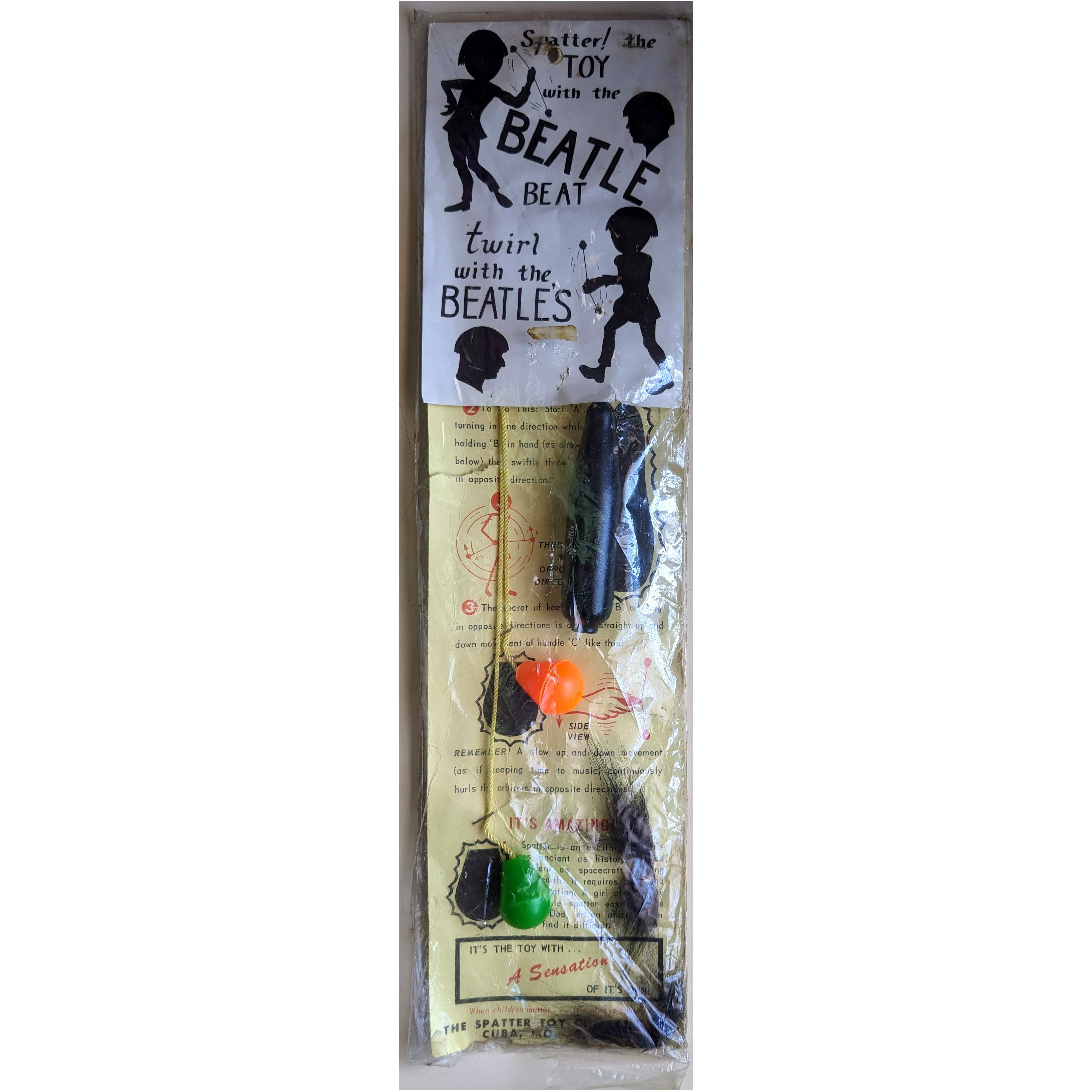 Beatles - Original 1960s Spatter Twirl With The Beatles Toy