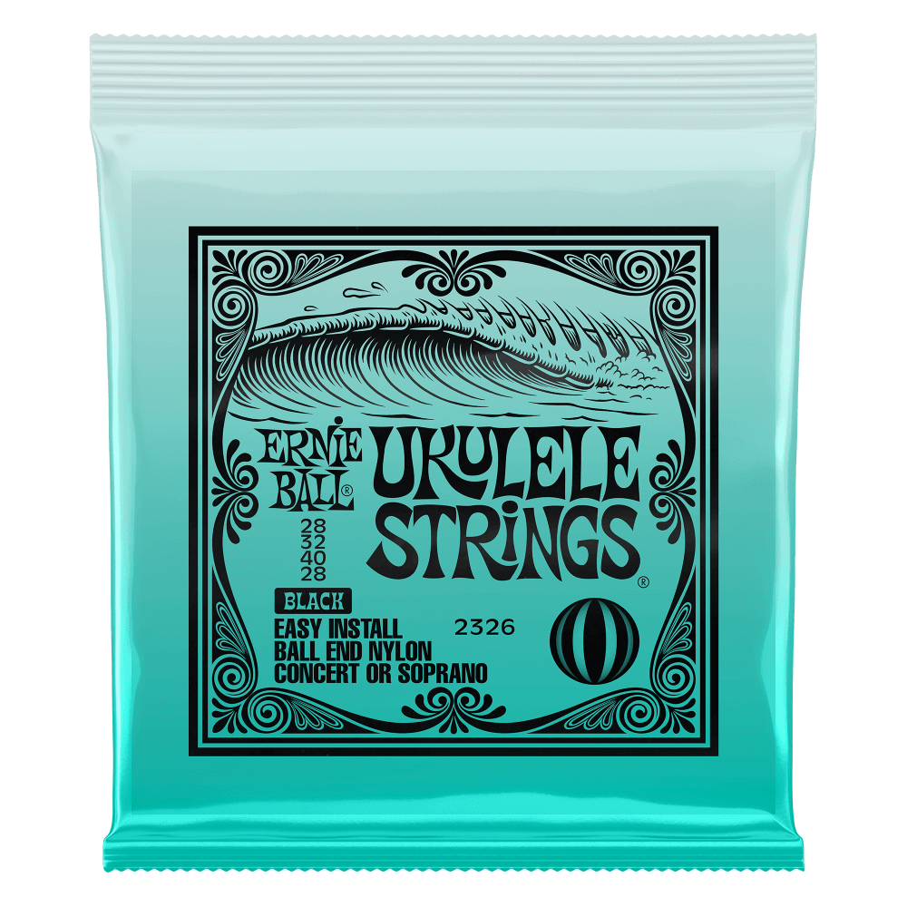 Ernie Ball - Concert/Soprano Nylon Ball End Ukulele Strings Black
