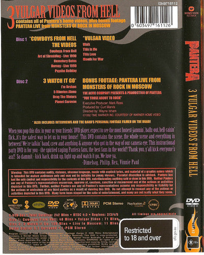 Pantera – 3 Vulgar Videos From Hell 2DVD