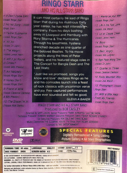 Ringo & His All-Starr Band – Ringo Starr & His All-Starr Band DVD