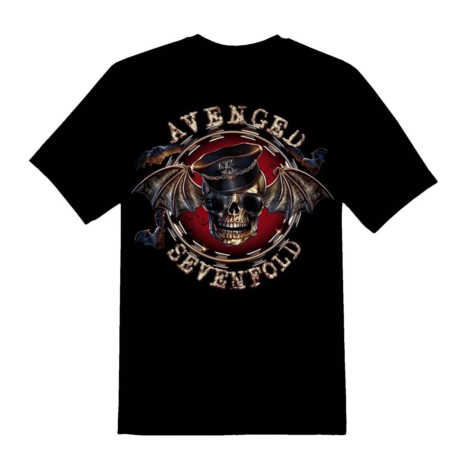 Avenged Sevenfold - A7X Cap On Skull Unisex T-Shirt