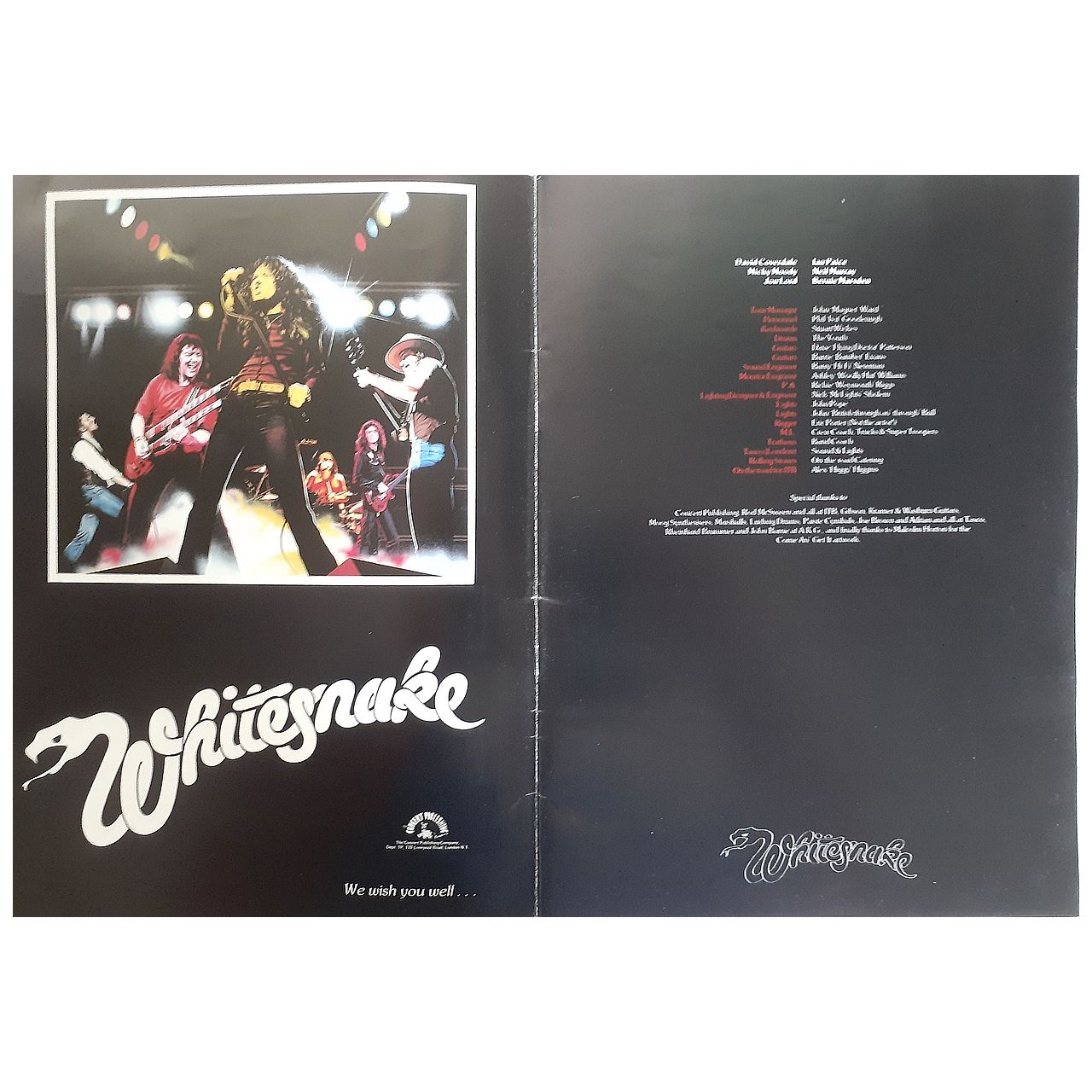 Whitesnake - Come An' Get It 1981 Original Concert Tour Program