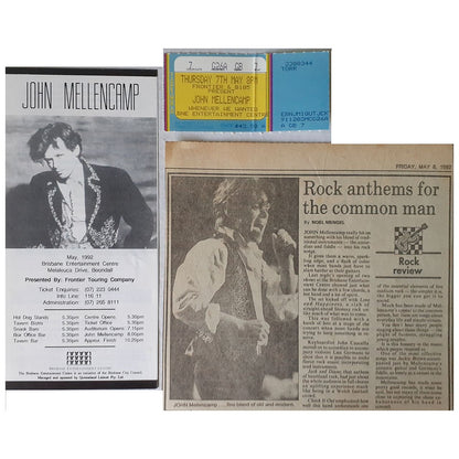 John Cougar Mellencamp - Whenever We Wanted 1992 Original Tour Program With Concert Ticket