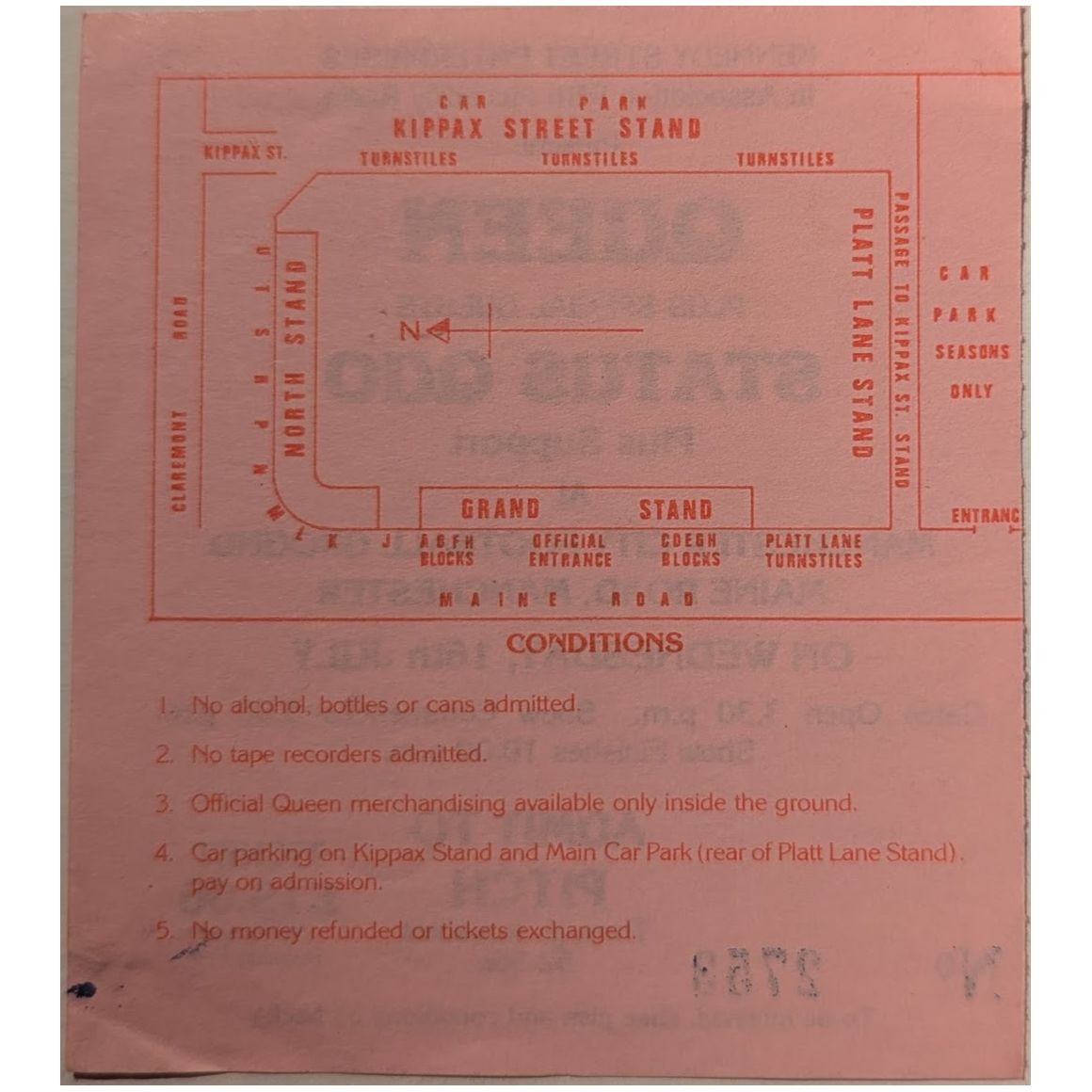 Queen - Magic Tour 1986 Original Vintage Concert Ticket