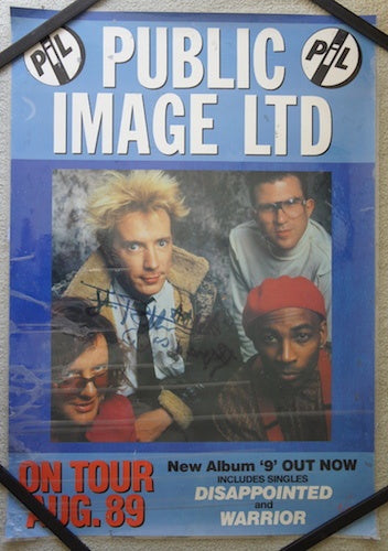 Public Image Ltd - 1989 Promo Laminated Collectable Poster Autographed
