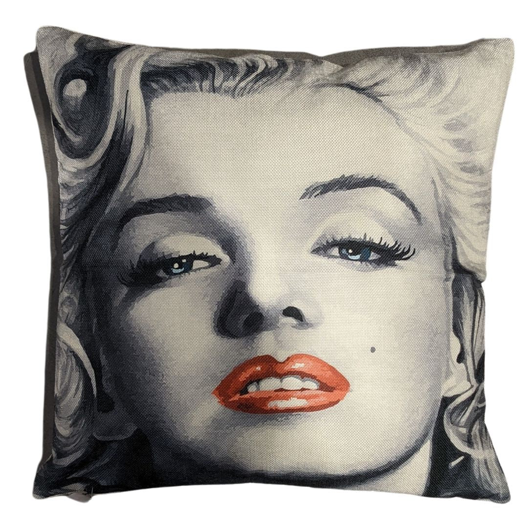 Marilyn Monroe - Face & Red Lips Canvas Style 45x45cm Cushion