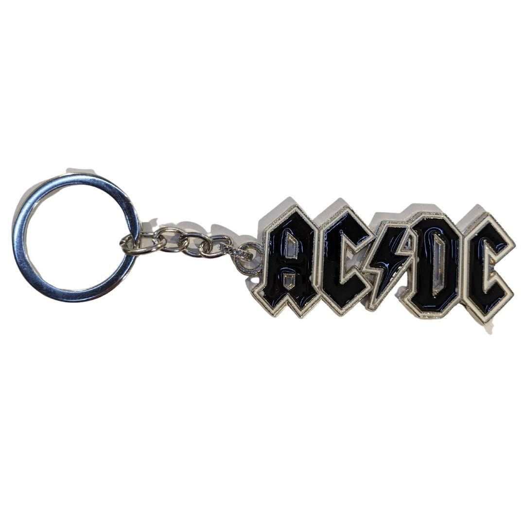 AC/DC - Black Metal Logo Keyring
