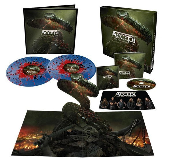 Accept - Too Mean To Die CD + Blue & Red Splatter Coloured Vinyl 2LP