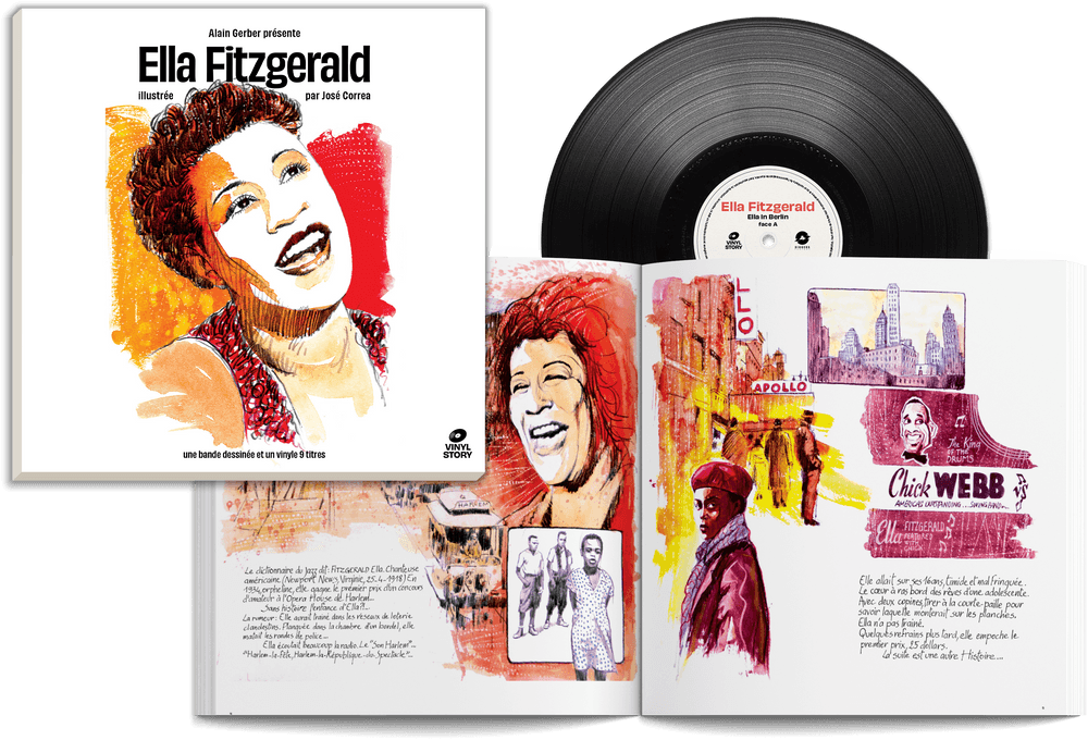 Ella Fitzgerald - Ella Fitzgerald Story Comic Book + Vinyl LP