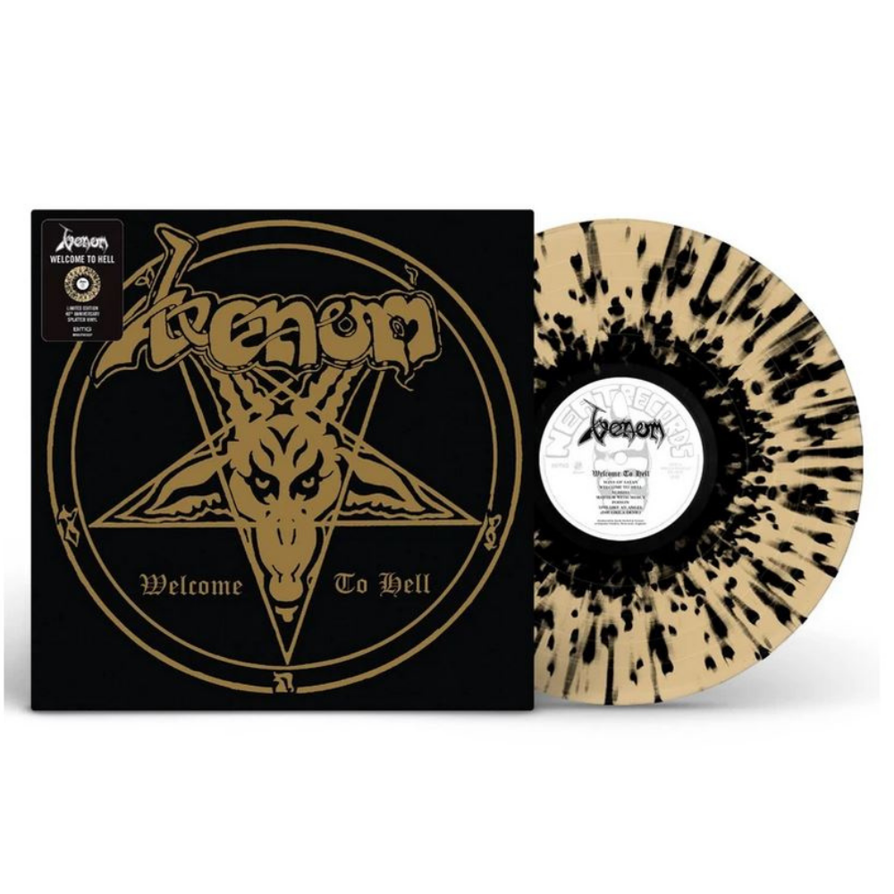 Venom - Welcome To Hell Gold/Black Splatter Coloured Vinyl LP